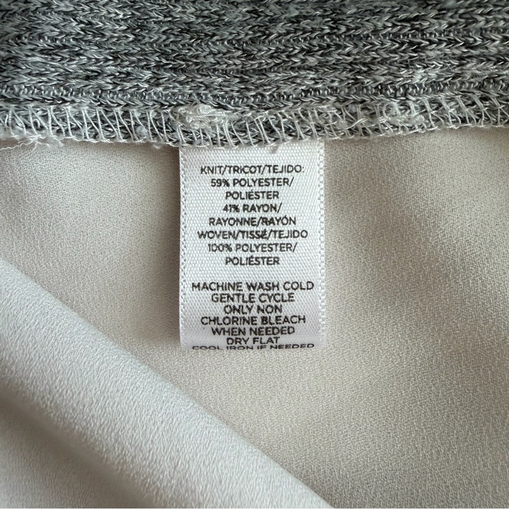 LOFT Grey Ribbed Top - Picture 6 of 6